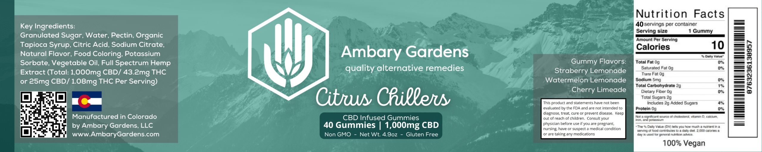 Citrus Chillers CBD Gummies - 1,000mg - Image 2