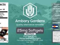 CBD Softgels – 25mg – 1500