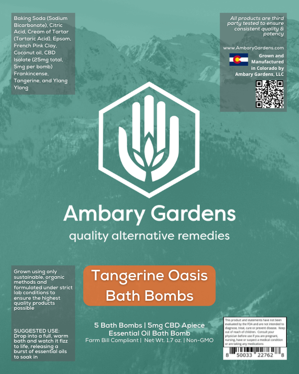 CBD Bath Bombs - Tangerine Oasis - Image 3