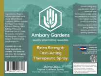 Extra Strength Fast Acting Therapeutic CBD Spray