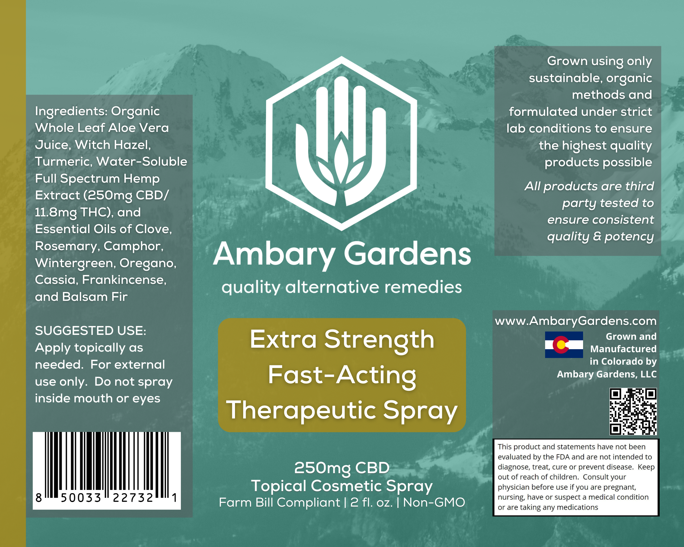 Extra Strength Fast Acting Therapeutic CBD Spray - Image 2